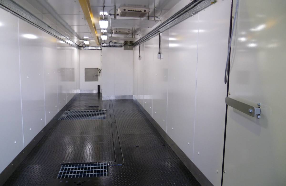 Inside a containerised solution manufactured by JGC Engineering for an oil and gas industry client