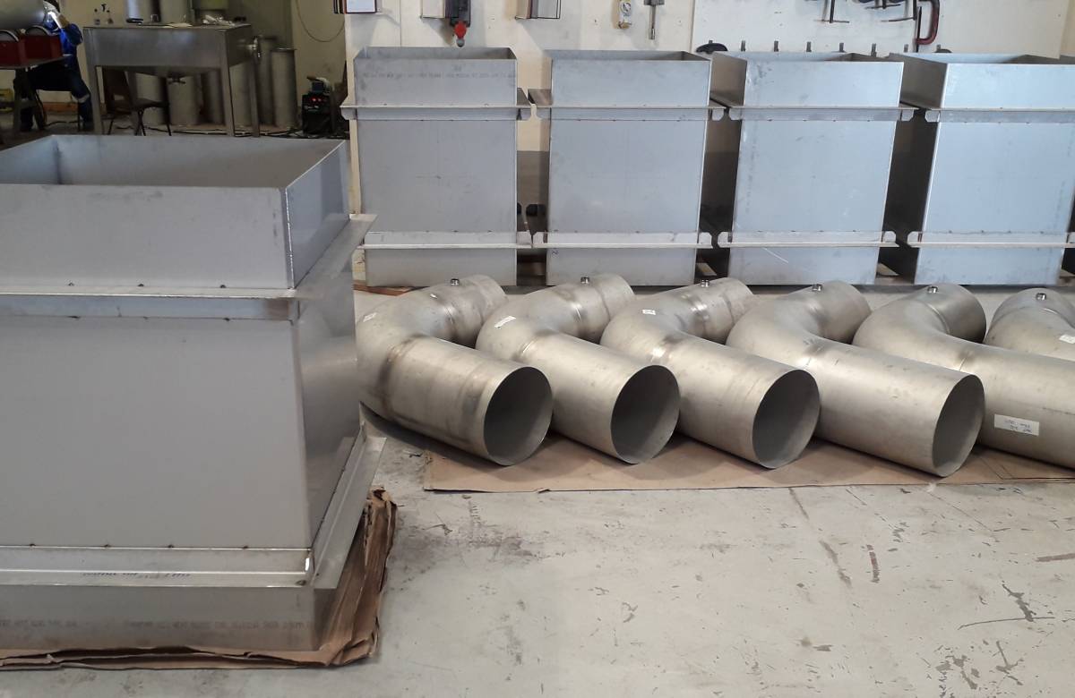bespoke steel ductwork fabricated by JGC Engineering
