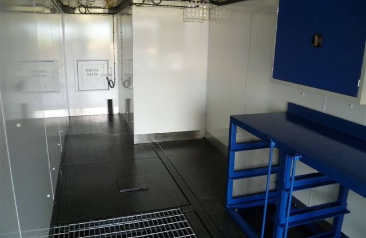 Inside a containerised solution manufactured by JGC Engineering for an oil and gas industry client