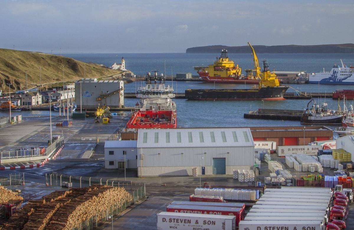 Ariel view of Scrabster port