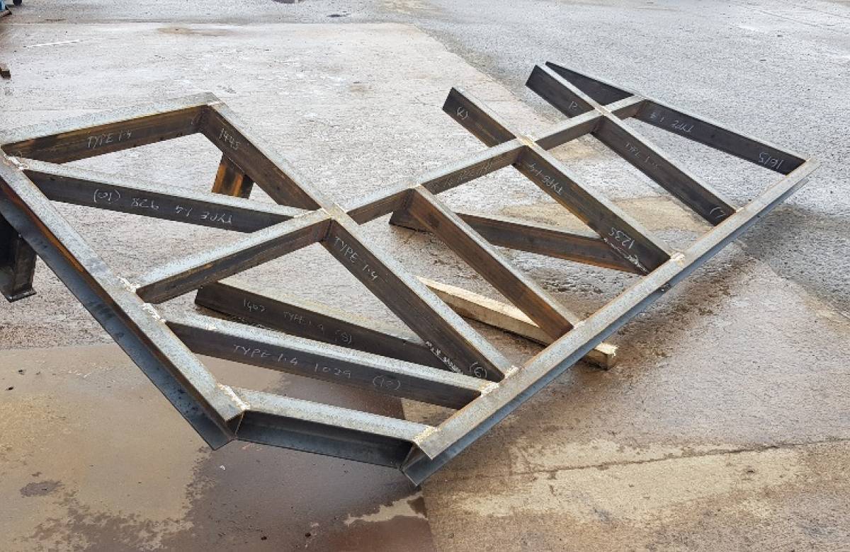Uniform steel fabricated structures with precision finishing by JGC Engineering for a renewables industry client
