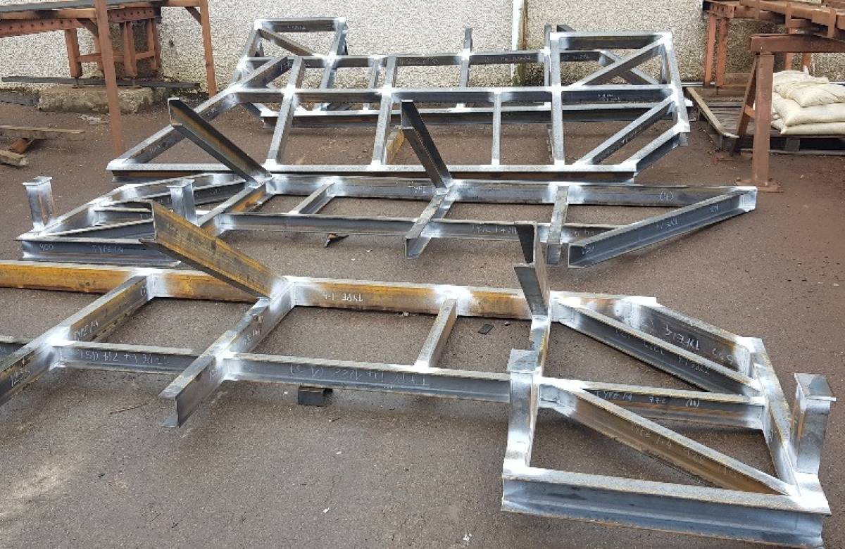 Uniform steel fabricated structures with precision finishing by JGC Engineering for a renewables industry client