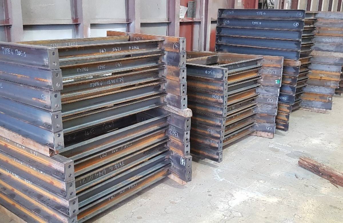 Uniform steel fabricated structures with precision finishing by JGC Engineering for a renewables industry client